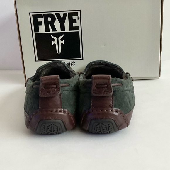 Frye Morgan Suede Leather Shearling Line Slip On Loafer Shoes - Picture 10 of 12